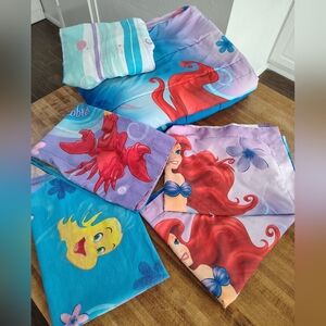 Disney Little Mermaid Full Size Comforter 2 Shams 2 Pillow Cases VINTAGE Y2K